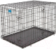 Клетка для животных Midwest Life Stages для собак 2 двери / 1648DD (124x79x82см, черный) - 
