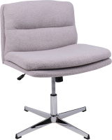 Кресло офисное AksHome Andre (светло-серый букле CM2023-8/хром) - 