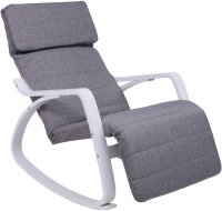Кресло-качалка AksHome Smart (ткань, серый/белый) - 