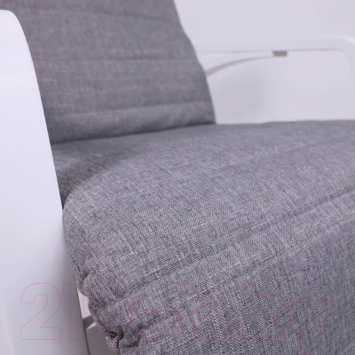 Кресло-качалка AksHome Smart (ткань, серый/белый)