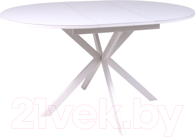 Обеденный стол Listvig Vega D100x135x75 (стекло белый/белый)
