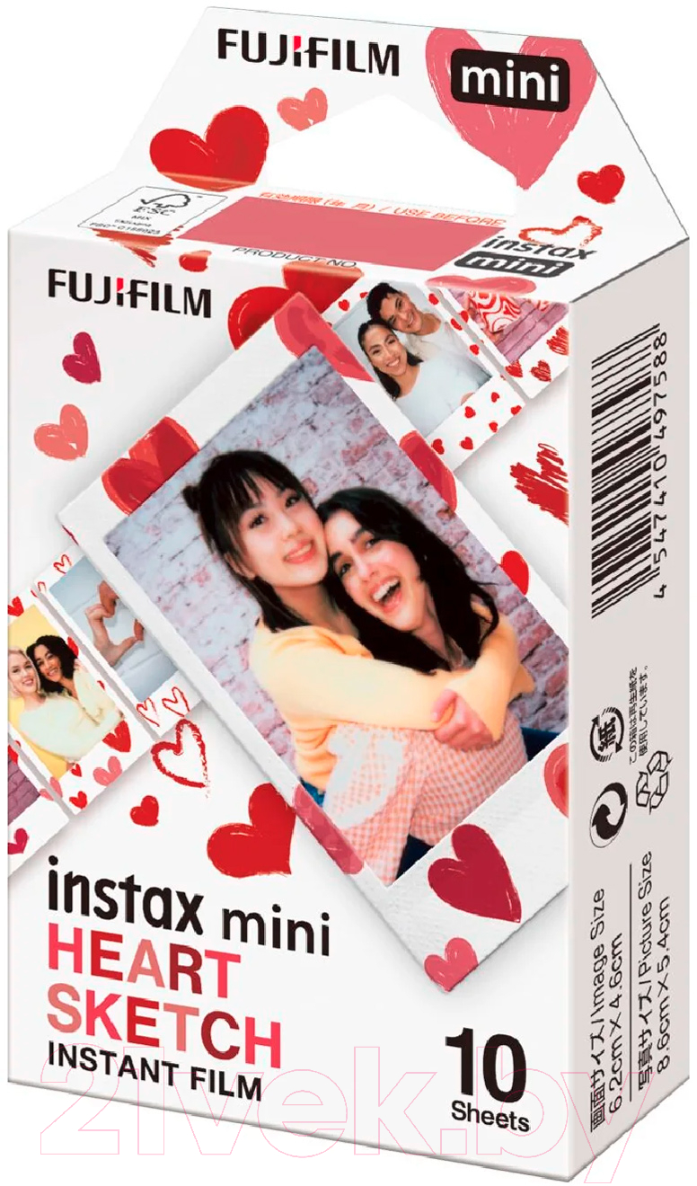 Фотопленка Fujifilm Colorfilm Instax Mini Heart Sketch