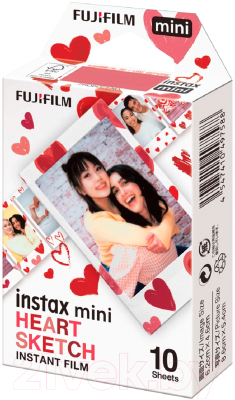 Фотопленка Fujifilm Colorfilm Instax Mini Heart Sketch (10шт)