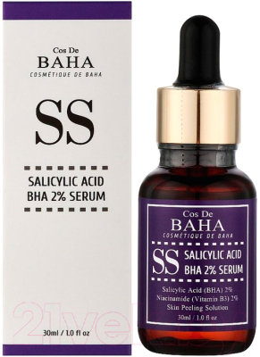 Сыворотка для лица Cos de Baha Salicylic Acid 2% Serum Противовоспалительная (30мл)