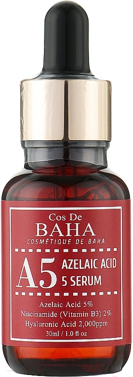 Сыворотка для лица Cos de Baha Azlaic Acid 5% Serum Противовоспалительная