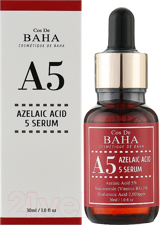 Сыворотка для лица Cos de Baha Azlaic Acid 5% Serum Противовоспалительная