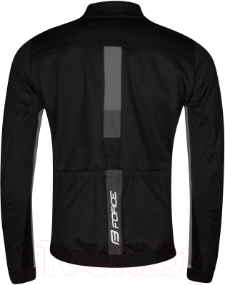 Велокуртка FORCE Frost Softshell / 900022-3XL-F (черный/серый)