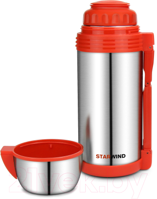 Изображение товара Термос универсальный StarWind 30-1500 (серебристый/красный)