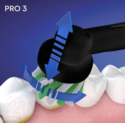 Набор электрических зубных щеток Oral-B Pro 3 (черный, белый)