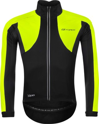 Велокуртка FORCE X100 / 899860-XL-F (черный/ флуоресцентный) - 