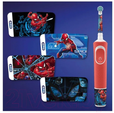 Электрическая зубная щетка Oral-B D100k Spiderman Gift Pack D100.413.2KX