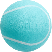 Игрушка для собак Playology Squeaky Chew Ball / P33290 (с ароматом арахиса, голубой) - 