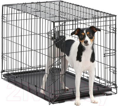 Клетка для животных Midwest iCrate для собак 1 дверь / 1530 (76x48x53см, черный)