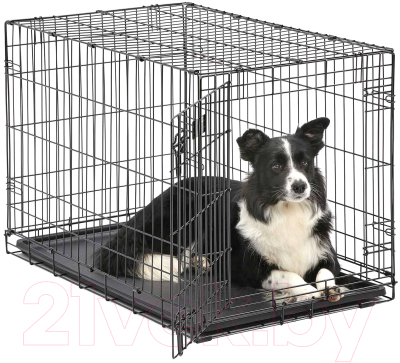 Клетка для животных Midwest iCrate для собак 1 дверь  / 1536 (93x58x63см, черный)