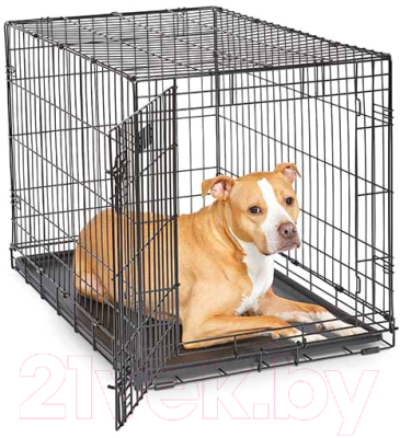 Клетка для животных Midwest iCrate для собак 1 дверь  / 1536 (93x58x63см, черный)