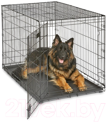 Клетка для животных Midwest iCrate для собак 1 дверь / 1548 (124x76.5x81.5см, черный)