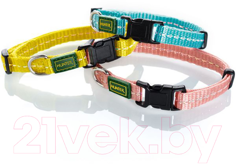 Ошейник HUNTER Collar Tripoli VB / 65517 (30-45/M, светло-голубой светоотражающий) — фото 2
