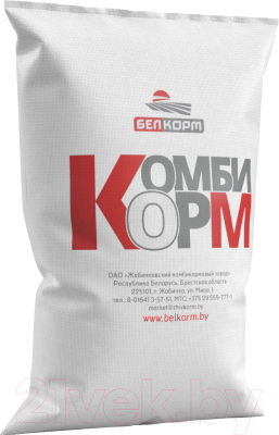 Комбикорм-концентрат БЕЛКОРМ К-55 для откорма свиней с кукурузой (25кг)