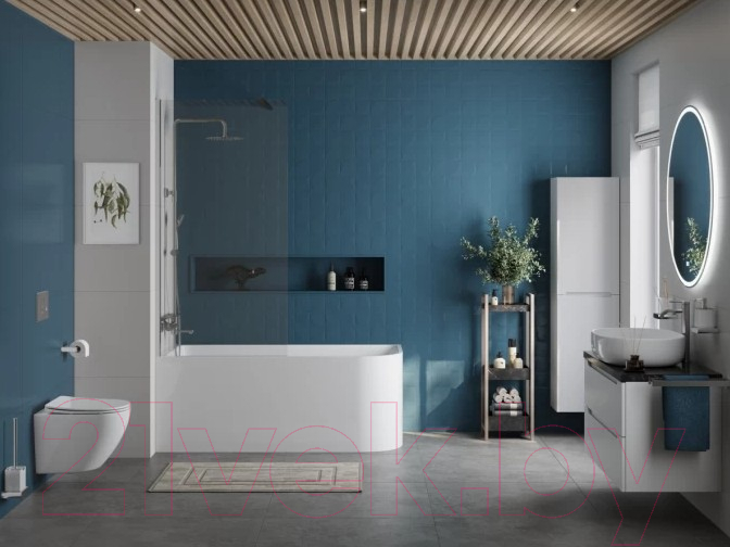 Ванна акриловая BelBagno BB712-1700-730-L — фото 5