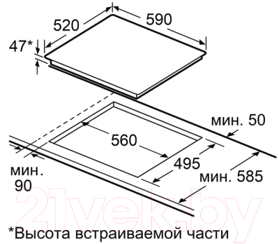 Электрическая варочная панель Maunfeld CVCE594PBK