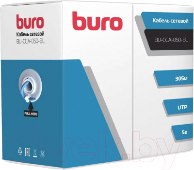 Кабель Buro BU-CCA-050-BL (305м, синий)