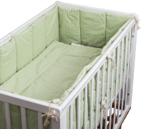 Комплект постельный для малышей Сладкие грезы X6920117 (поплин/муслин, олива) - 