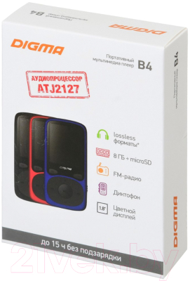 MP3-плеер Digma B4 8GB (синий)