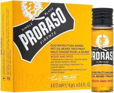 Масло для бороды Proraso Wood And Spice Горячее (4x17мл)