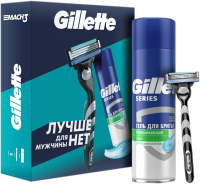Набор для бритья Gillette Станок МЗ + Гель для бритья Алоэ (200мл) - 