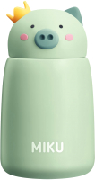 Термос для напитков Miku Король Свин / TH-KD-400G (320мл, светло-зеленый) - 
