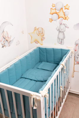Комплект постельный для малышей Сладкие грезы Премиум X7473170 (поплин/синий)