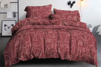 Комплект постельного белья PANDORA №10849-01 Евро-стандарт (полисатин, красный) - 