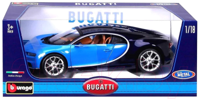 Масштабная модель автомобиля Bburago Bugatti Chiron / 18-11040 (синий)