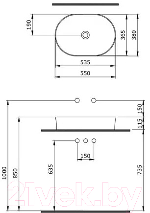 Умывальник Berges Ego SL 181212