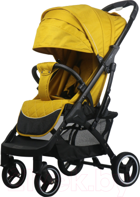Детская прогулочная коляска Nobumi Sigma Муфта черная рама (желтый)