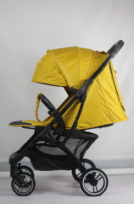 Детская прогулочная коляска Nobumi Sigma Муфта черная рама (желтый)