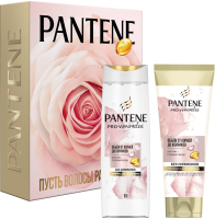 Набор косметики для волос PANTENE Шампунь Rose Miracles 300мл+Бальзам-ополаскиватель 200мл - 