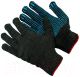 Перчатки защитные No Brand 10 класс с ПВХ 6-ти нитка (черные) - 