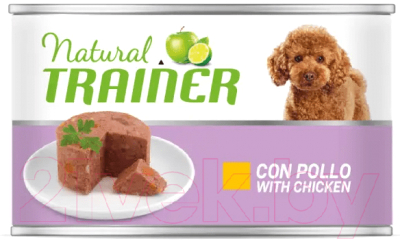 Влажный корм для собак Trainer Для пожилых собак мелких пород с курицей и рисом (150г)