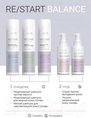 Шампунь для волос Revlon Professional Restart Для чувствительной кожи головы (250мл)
