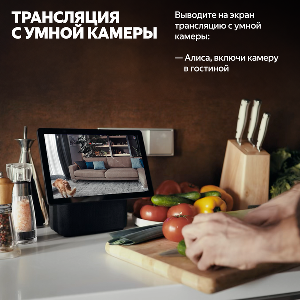 Колонка с умным дисплеем Яндекс Станция Дуо Макс YNDX-00055BLK (черный)