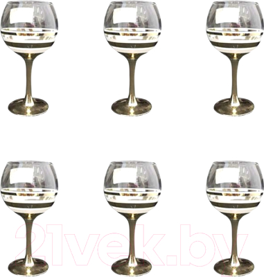 Набор бокалов Glasstar Line Gold LNK224-411-3 (6шт)