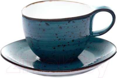 Чашка с блюдцем Elrington Хорека Изумруд / 206-55048