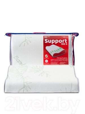 Ортопедическая подушка Espera Memory Foam Support 100S (50x30, красный)