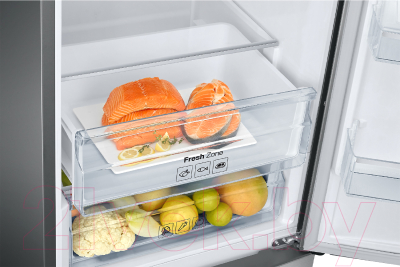 Холодильник с морозильником Samsung RB37P5491SA/WT