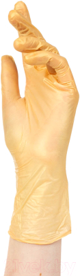 Перчатки одноразовые Adele Для индустрии красоты нитриловые неопудренные (S, 100шт, золотистый)