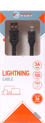 Кабель Digitalpart LC-350T Lightning (черный)