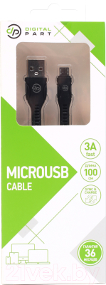 Кабель Digitalpart MC-303 MicroUSB (черный)