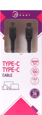 Кабель Digitalpart TC-350T USB-C to USB-C (черный)