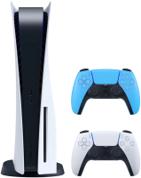 Игровая приставка Sony PlayStation 5 + геймпад Sony PS5 DualSense (голубой) - 